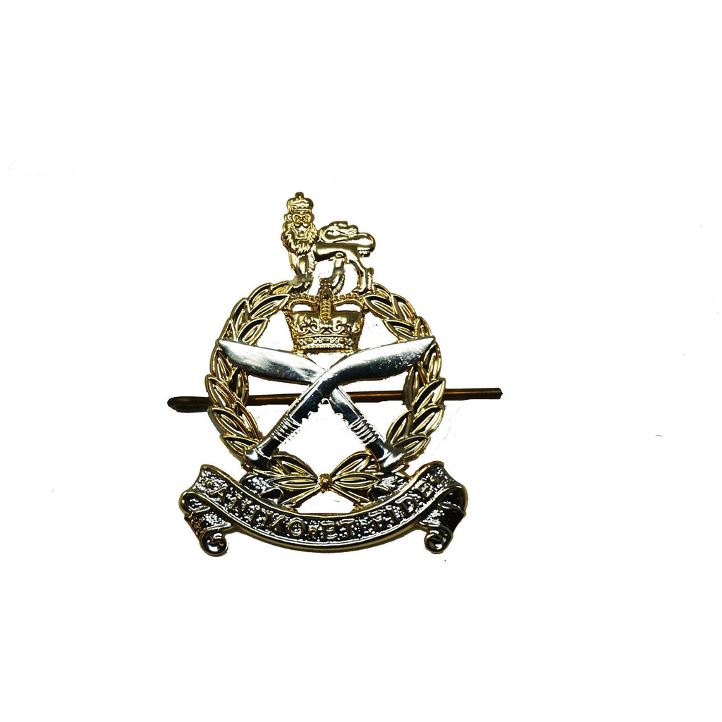 Cap Badge - Gurkha AGC (SPS) - Gilt &amp; Silver Plate - Shanks    Ayo Gurkha