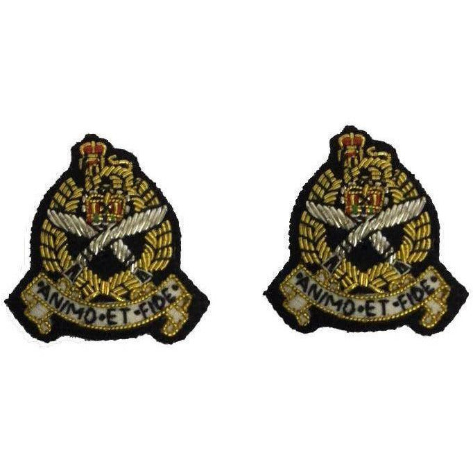 Mess Dress Collar Badges - Gurkha (SPS) - Black Backing