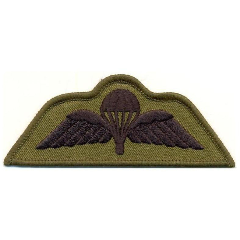 Badge - Para Wings - Black on Olive (subdued)    Ayo Gurkha