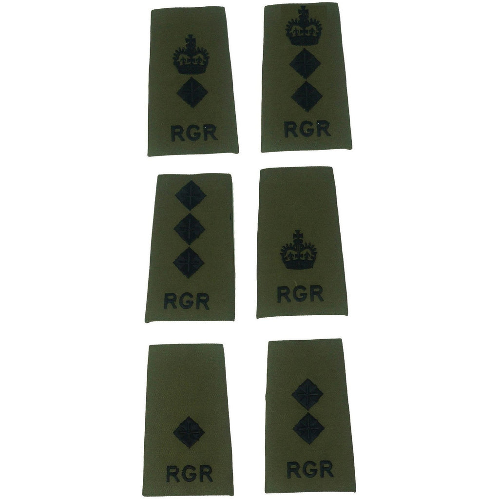 Rank Slides – Royal Gurkha Rifles – Olive – Commissioned Officers