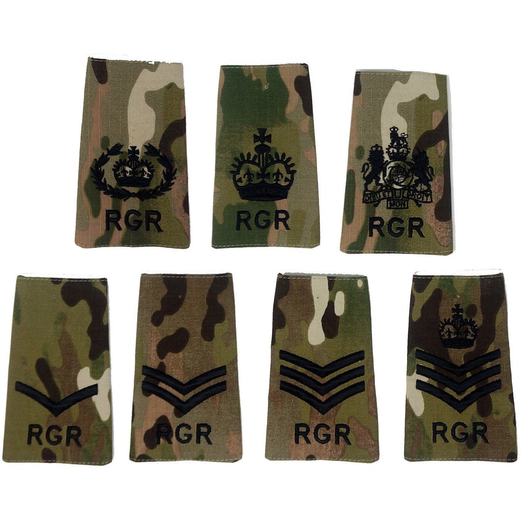 Rank Slides - Royal Gurkha Rifles - Multicam - Other Ranks & Non Commissioned Officers (NCOs)