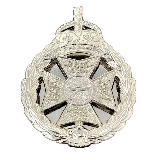 Picture of Royal Gurkha Rifles Cross Belt Badge & Plate - Nickle Plate - Tudor Crown