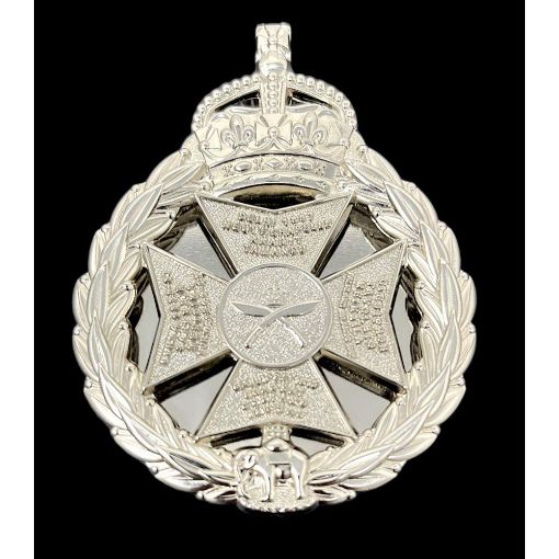 Picture of Royal Gurkha Rifles Cross Belt Badge & Plate - Nickle Plate - Tudor Crown