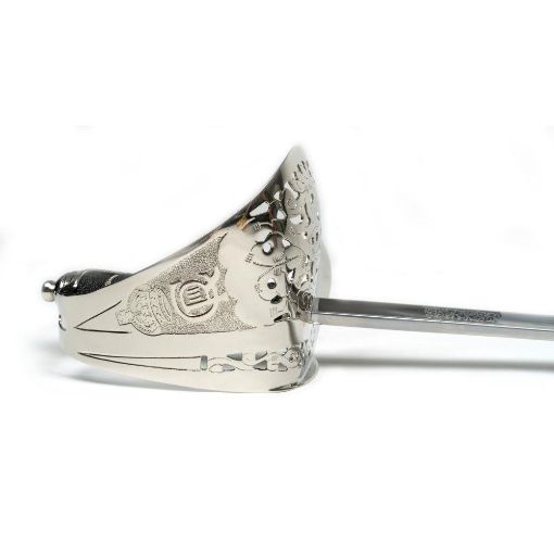 Picture of SHORT-Sword,Ceremonial Infantry-Corps and Royal Marines-NSN 8465-99-973-6877-SHORT-Shoulder to Point 760mm-CIIIR-Stainless Steel Blade 
