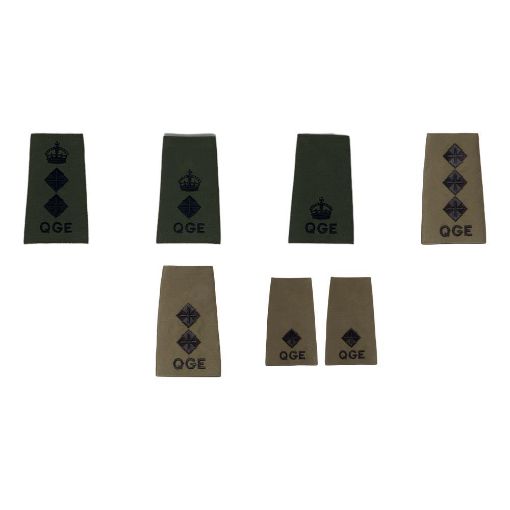 Picture of QGE Rank Slides - Olive - Comm. Officers