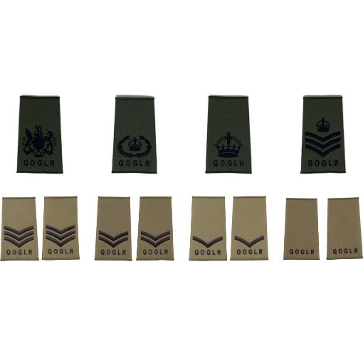 Picture of QOGLR Rank Slides - Olive - OR's & NCO's