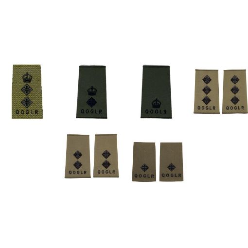 Picture of QOGLR Rank Slides - Olive - Comm. Officers