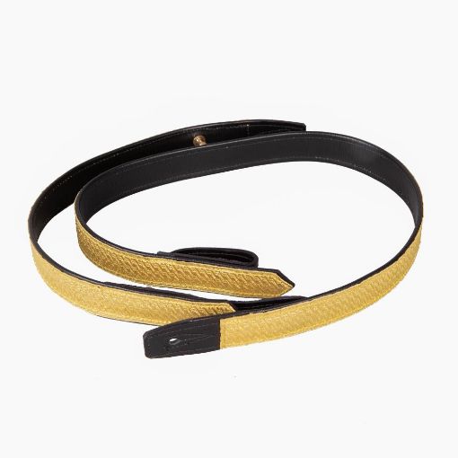 Picture of Sword Slings - 1" Gold B&S Lace - Black Morocco - Stud Fittings  