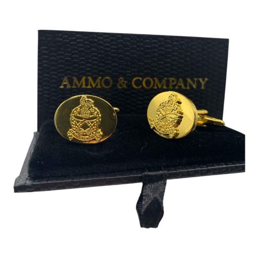 Picture of Cufflink - GSPS - Mounted - Gilt- Boxed - Tudor Crown