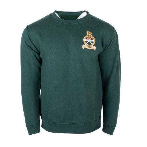 Picture of GSPS- Rifle Green Sweatshirt with Regimental Crest to left breast - Small 38"