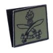 Picture of TRF - QGE Cap Badge - Embroidered - Olive Green -  60mm x 70mm - Velcro Back - Pair 