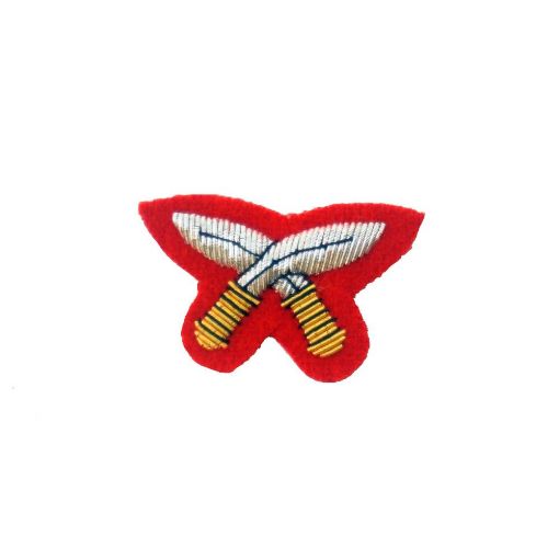 Picture of Mess Dress - GSPS and QGE Cross Kukris - Gold on Scarlet