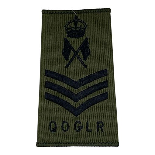 Picture of Rank slide - Comms Spec - Olive - Staff Sergeant - Tudor Crown