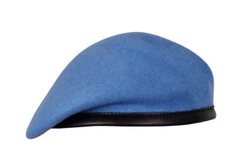 Picture of Small Crown UN Beret - Blue Silk Lined - Small Crown - Size 52