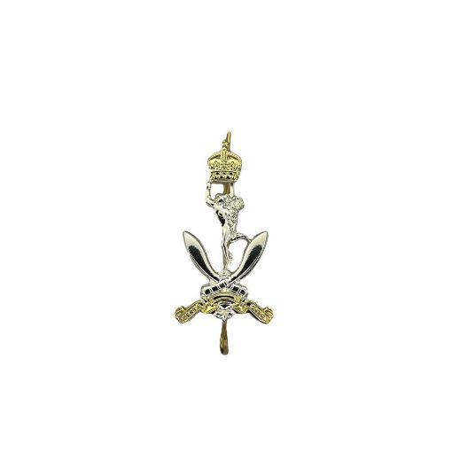 Picture of Queen's Gurkha Signals Cap Badge BI metal - Shank & Pin - Tudor Crown