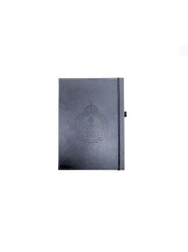 Picture of Queen's Gurkha Engineers Notebook - A5 Black Hardback - Lined - Tudor Crown