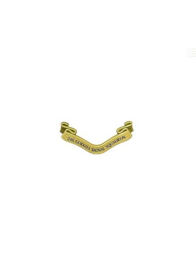 Picture of Queen's Gurkha Signals 246 Gurkha Signal Squadron Plaque Scroll - Gold
