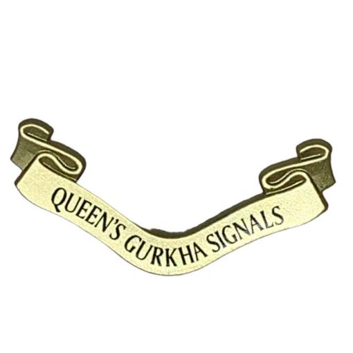 Picture of Plaque Scroll Only - Queen's Gurkha Signals - Gold