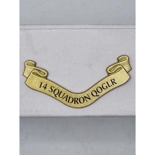 Picture of QOGLR Plaque Scroll Only - 14 Squadron - Gold