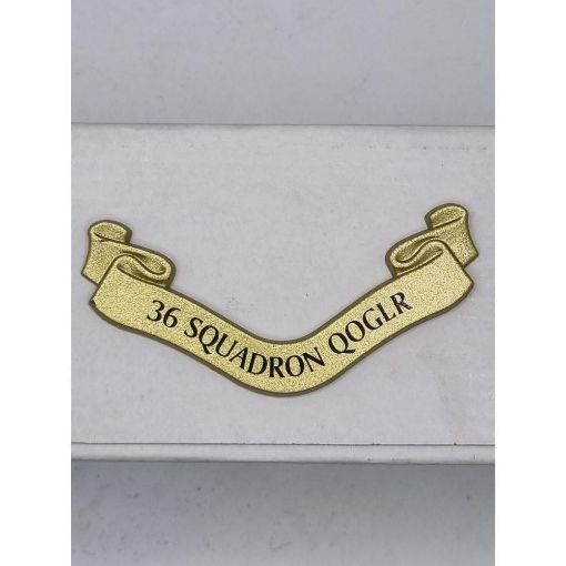 Picture of QOGLR Plaque Scroll Only - 36 Squadron - Gold