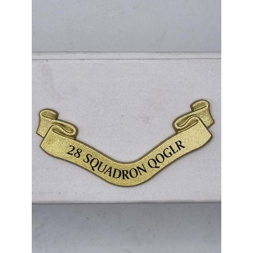 Picture of QOGLR Plaque Scroll Only - 28 Squadron - Gold