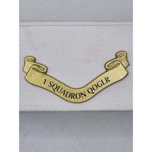 Picture of QOGLR Plaque Scroll Only - 1 Squadron - Gold