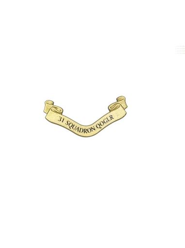 Picture of QOGLR Plaque Scroll Only - 31 Squadron - Gold