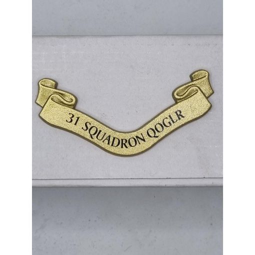 Picture of QOGLR Plaque Scroll Only - 31 Squadron - Gold