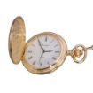 Picture of Full Hunter Pocket Watch with QGE Cap Badge, Chain - GP - Quartz Battery