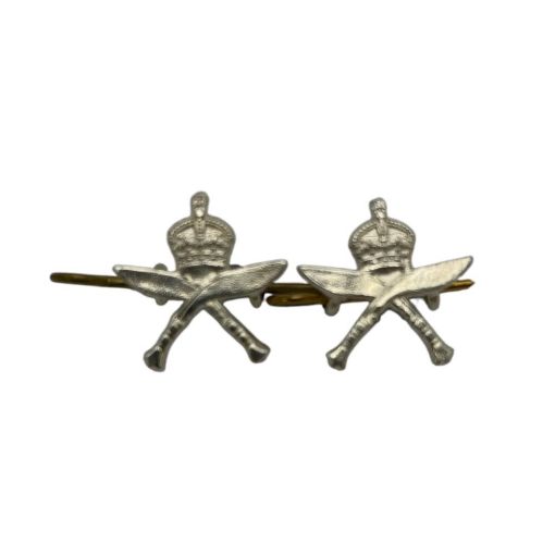 Picture of Royal Gurkha Rifles Collar Dogs - Mess Kit - Silver Plated - Shank & Pin - Tudor Crown